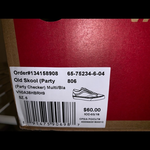vans old skool party checker